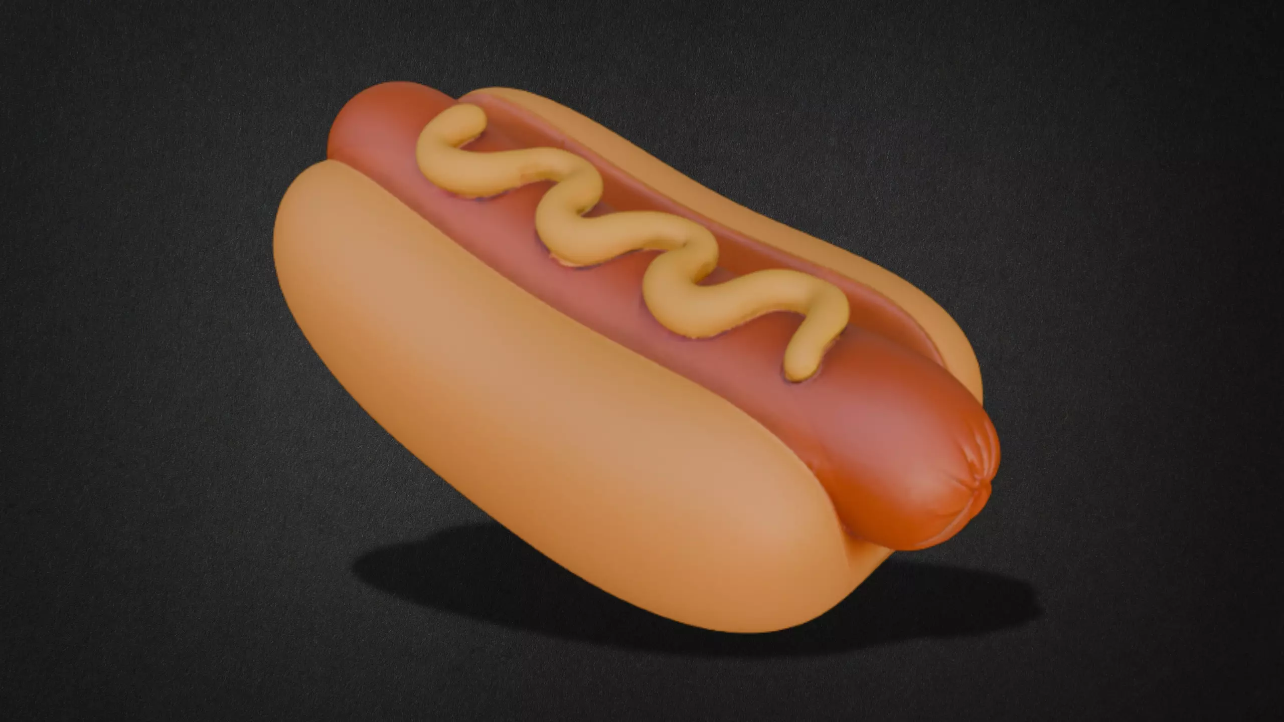 Hot Dog with Mustard Model 3D model