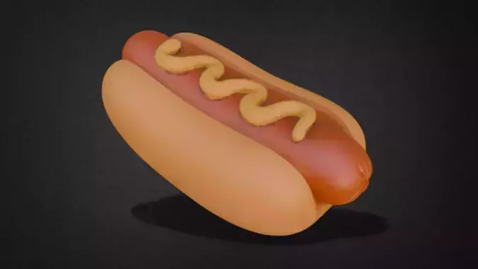 Hot Dog with Mustard Model