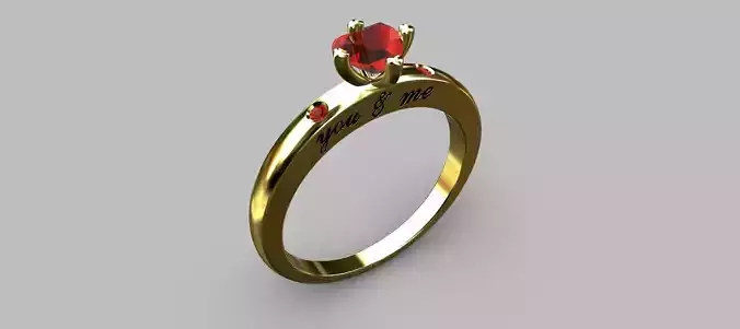 5mm Heart Ring 3D print model