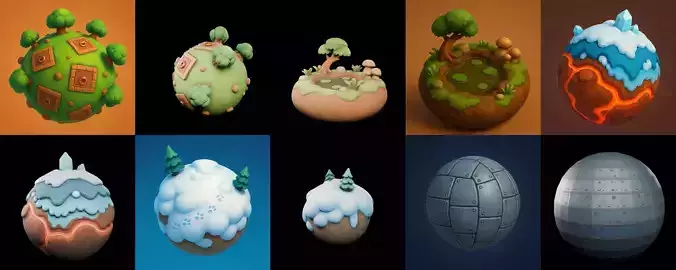 Mini Planet bundle 13 pack 100 glb