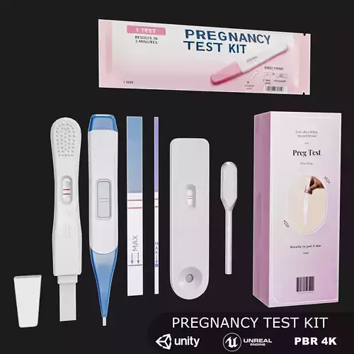 Pregnancy Test Kit   Low-poly 3D model