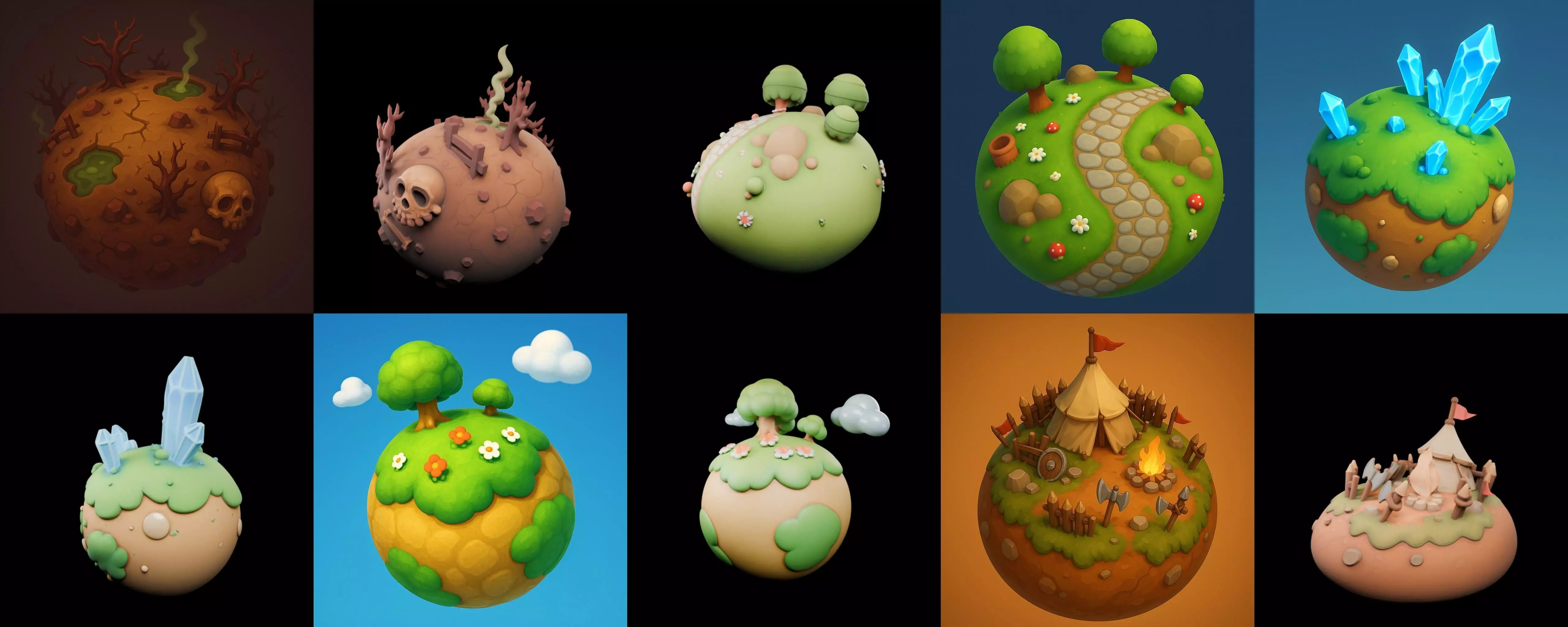 Mini Planet bundle 1 pack 100 glb 3D model_13