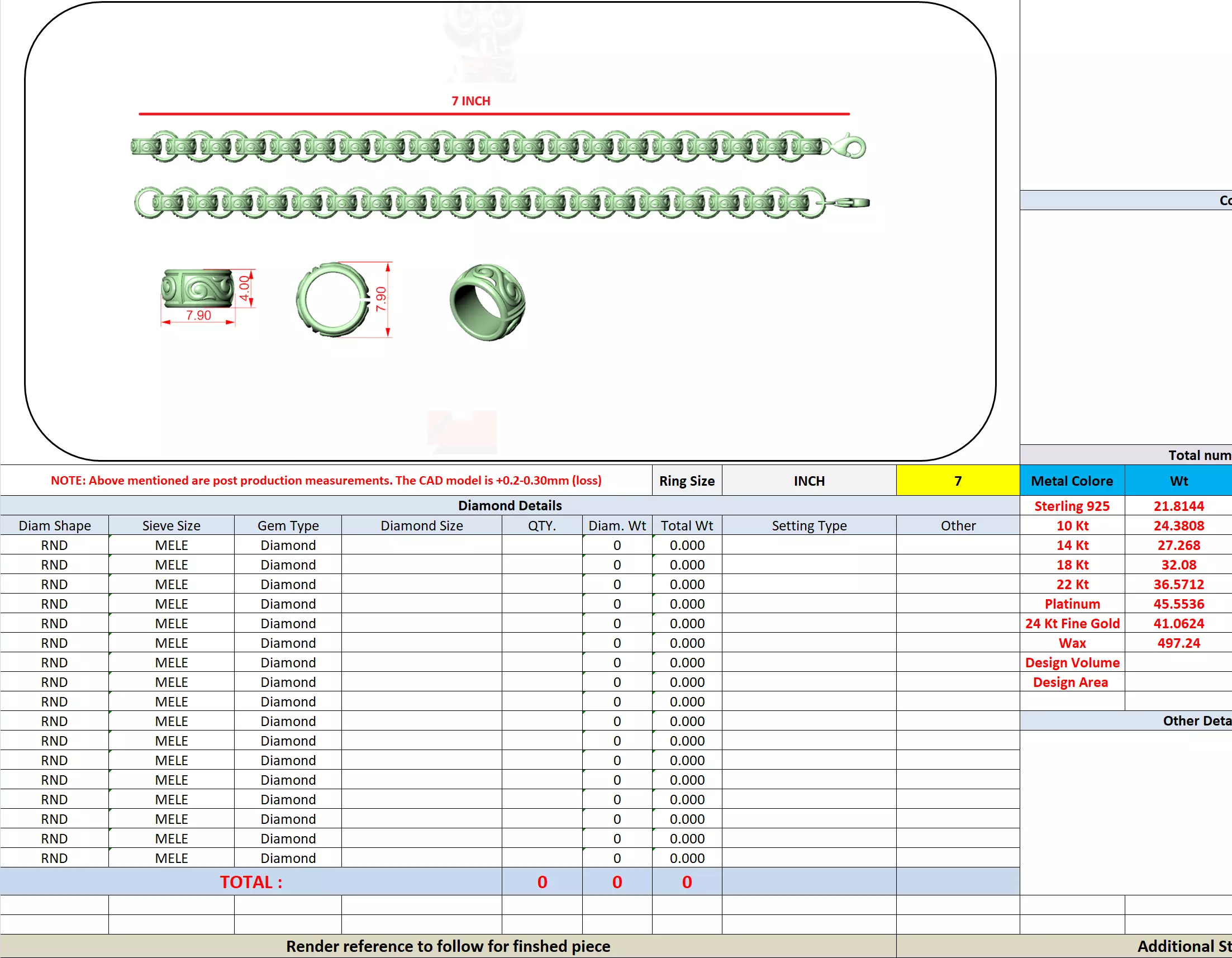 Designer Unique Unisex Cuban Chain With 3DM STL OBJ FBX Files 3D print model_2