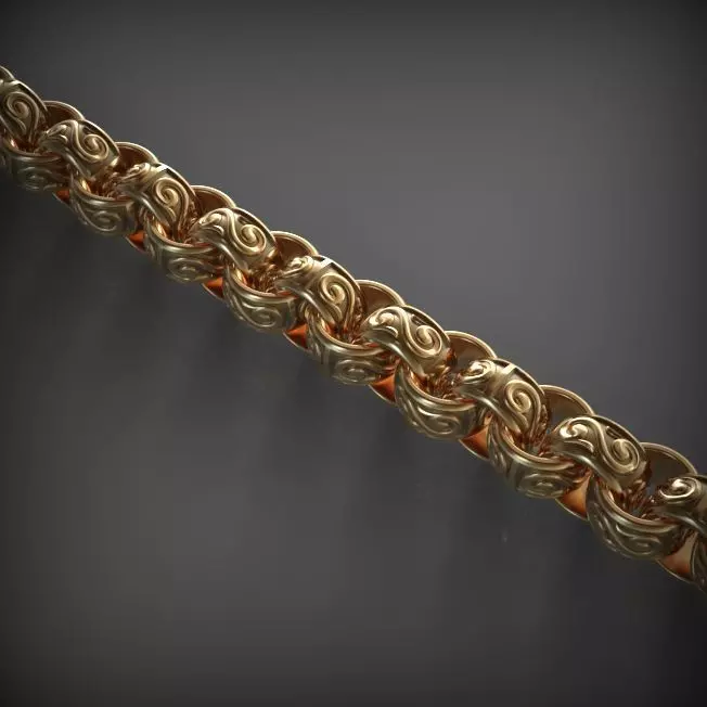 Designer Unique Unisex Cuban Chain With 3DM STL OBJ FBX Files 3D print model_0