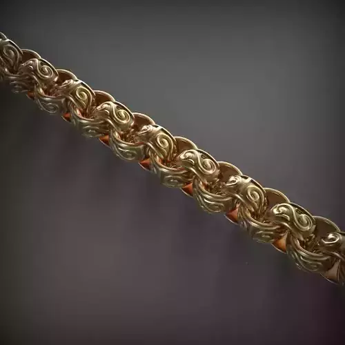 Designer Unique Unisex Cuban Chain With 3DM STL OBJ FBX Files