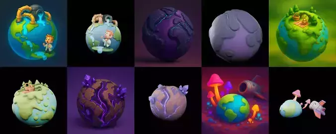 Little Earth bundle 7 pack 100 glb