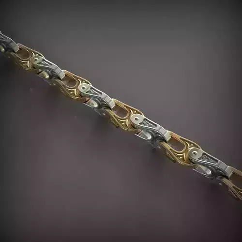 Designer Unique Unisex Cuban Chain With 3DM STL OBJ FBX Files