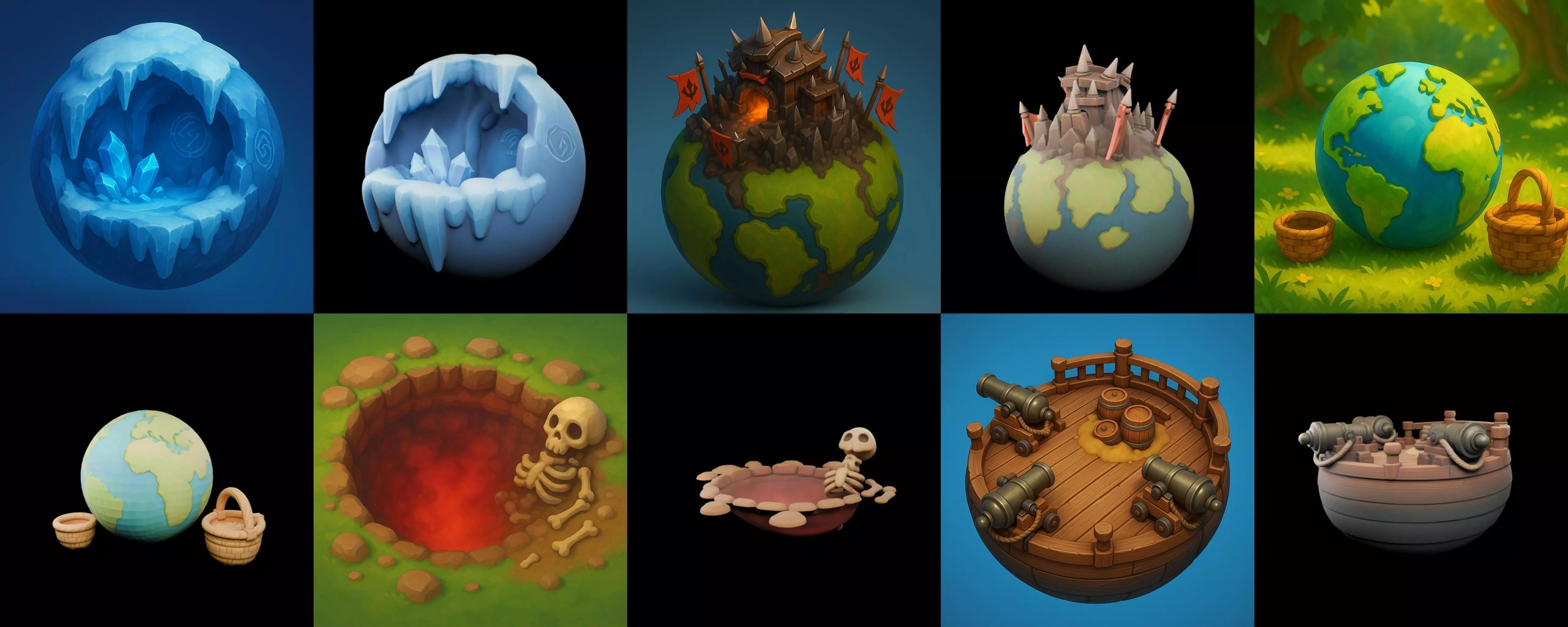 Little Earth bundle 4 pack 100 glb 3D model_0