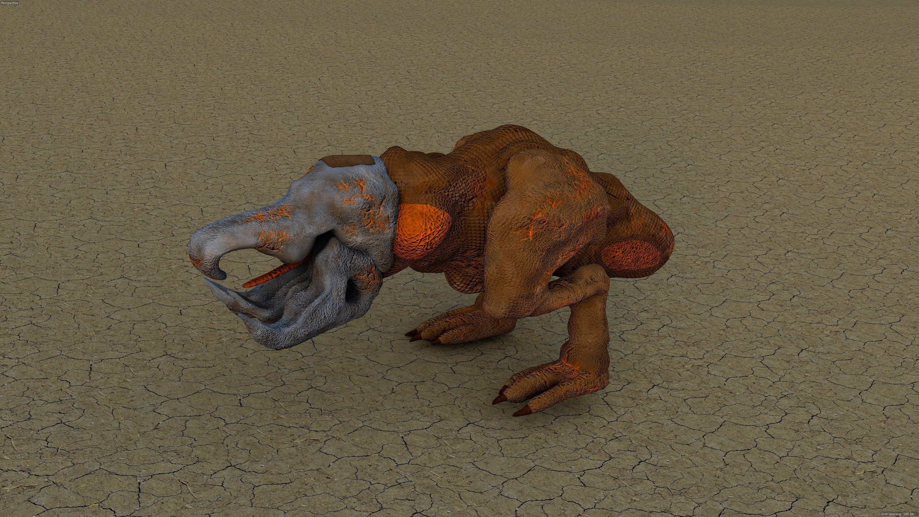 Monster Shrieker 3D model_0