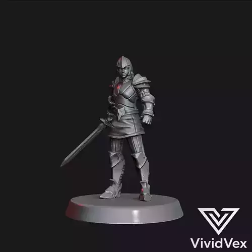 Female Paladin A 2 weapons