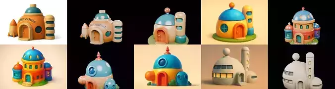 House Capsule bundle 8 pack 100 glb