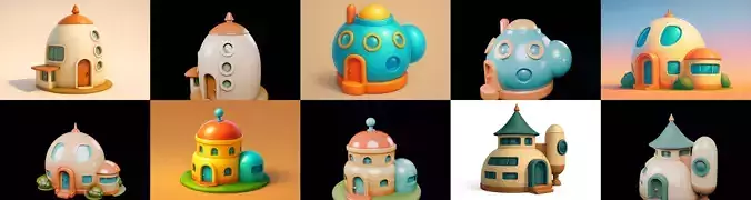 House Capsule bundle 6 pack 100 glb