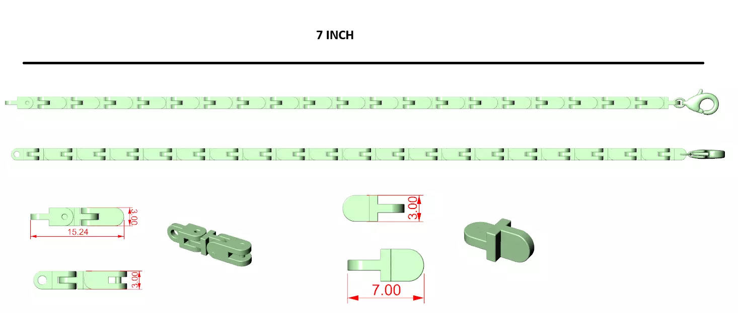 Designer Unique Unisex Cuban Chain With 3DM STL OBJ FBX Files 3D print model_1