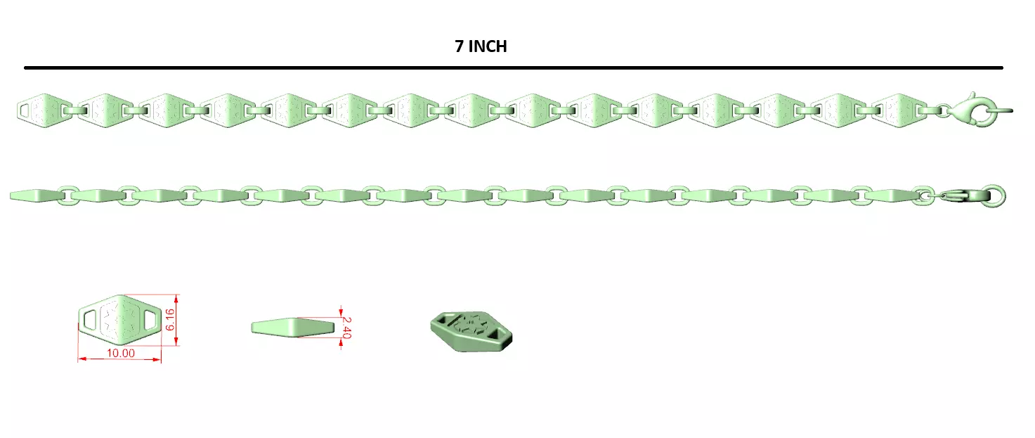 Designer Unique Unisex Cuban Chain With 3DM STL OBJ FBX Files 3D print model_1