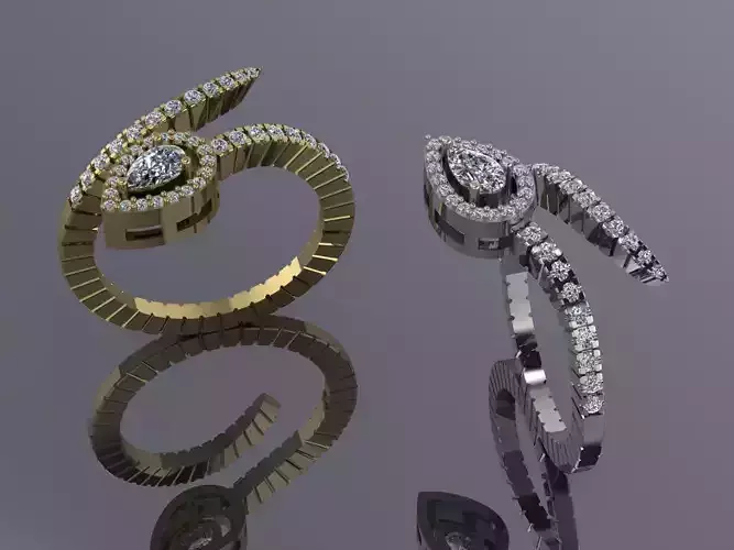 Jewelry Ring Pear Gold HJ-088