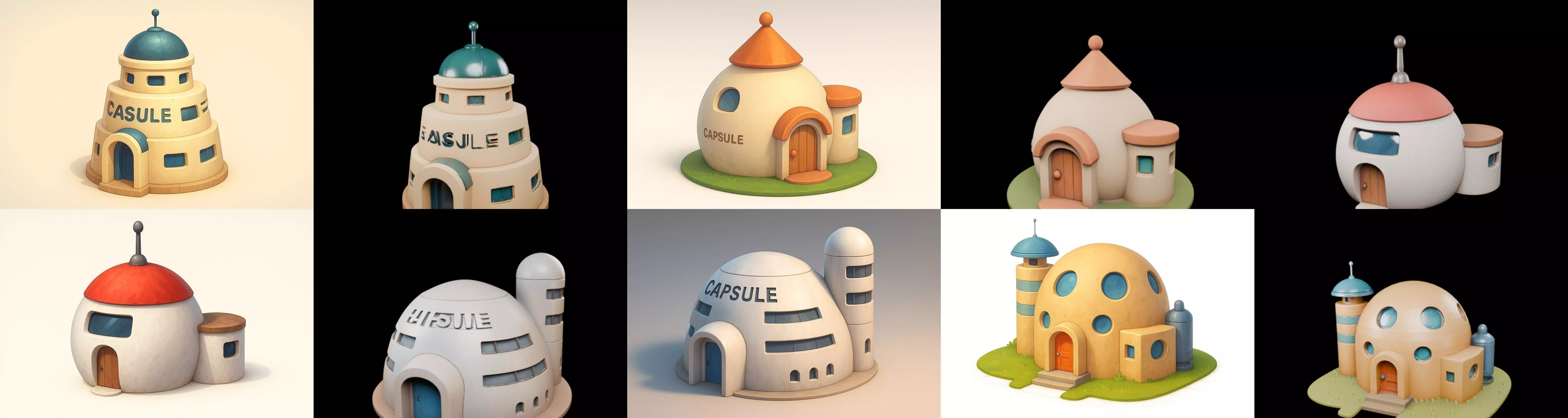 House Capsule bundle 12 pack 63 glb 3D model_9