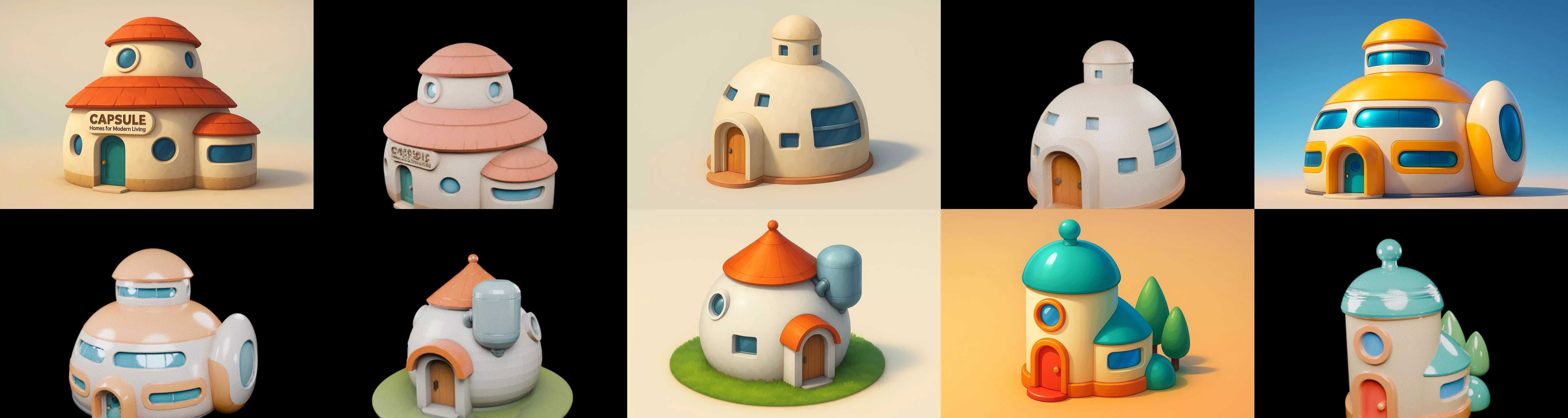 House Capsule bundle 12 pack 63 glb 3D model_6