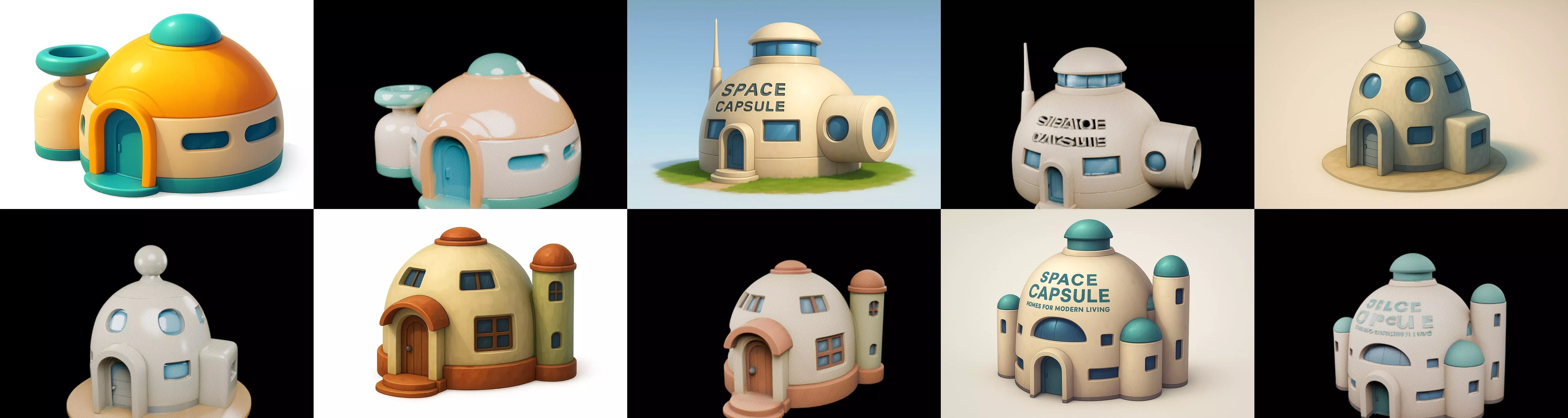 House Capsule bundle 12 pack 63 glb 3D model_10