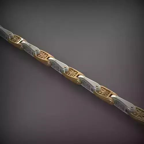 Designer Unique Unisex Cuban Chain With 3DM STL OBJ FBX Files