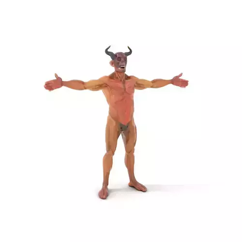 Demonic Creature Model Pack with Detailed Anatomy Low-poly 3D model