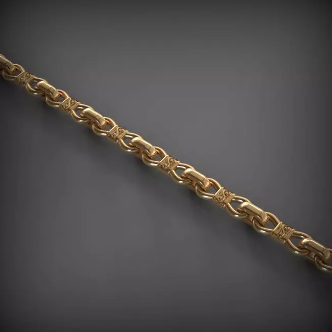 Designer Unique Unisex Cuban Chain With 3DM STL OBJ FBX Files 3D print model_0