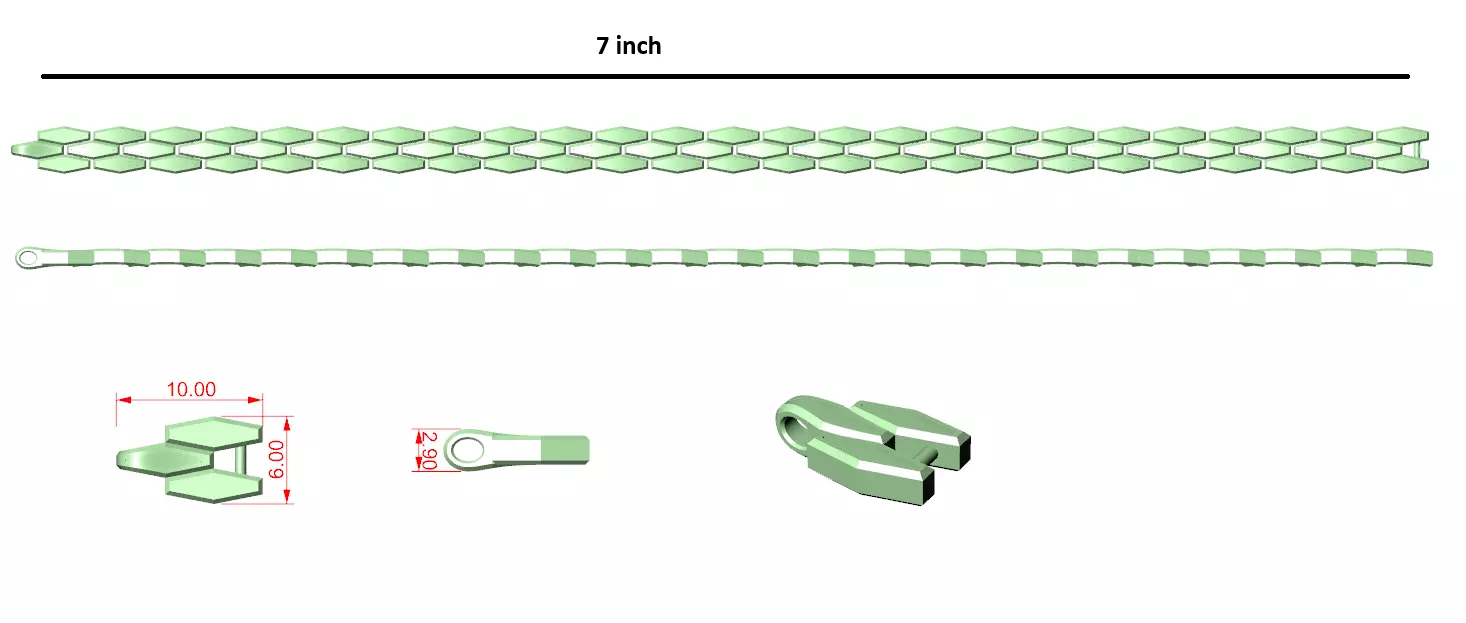 Designer Unique Unisex Cuban Chain With 3DM STL OBJ FBX Files 3D print model_1