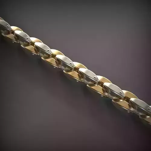 Designer Unique Unisex Cuban Chain With 3DM STL OBJ FBX Files