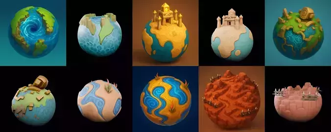 Grounded Planet bundle 8 pack 100 glb