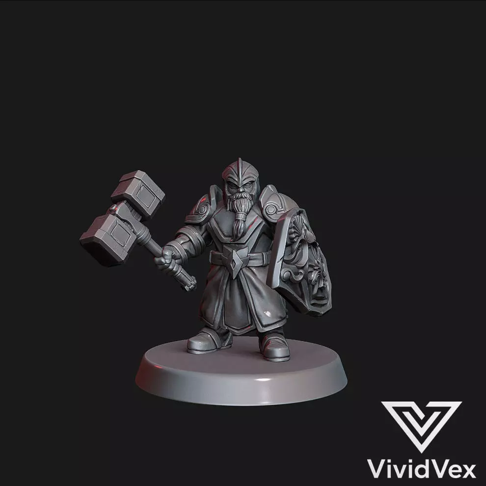 Dwarf Paladin A 3D print model