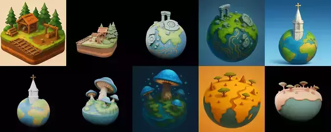 Grounded Planet bundle 7 pack 100 glb