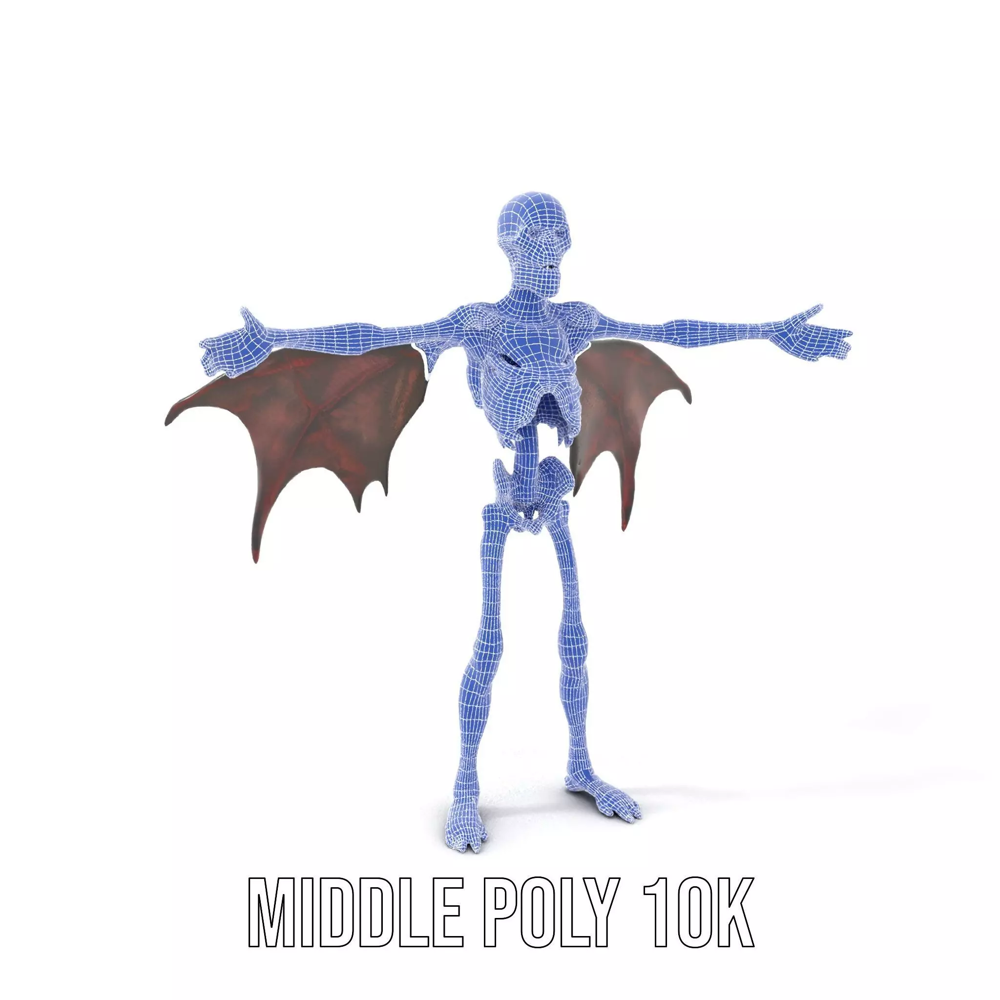 Skeleton with Bat Wings Model Pack Low-poly 3D model_13