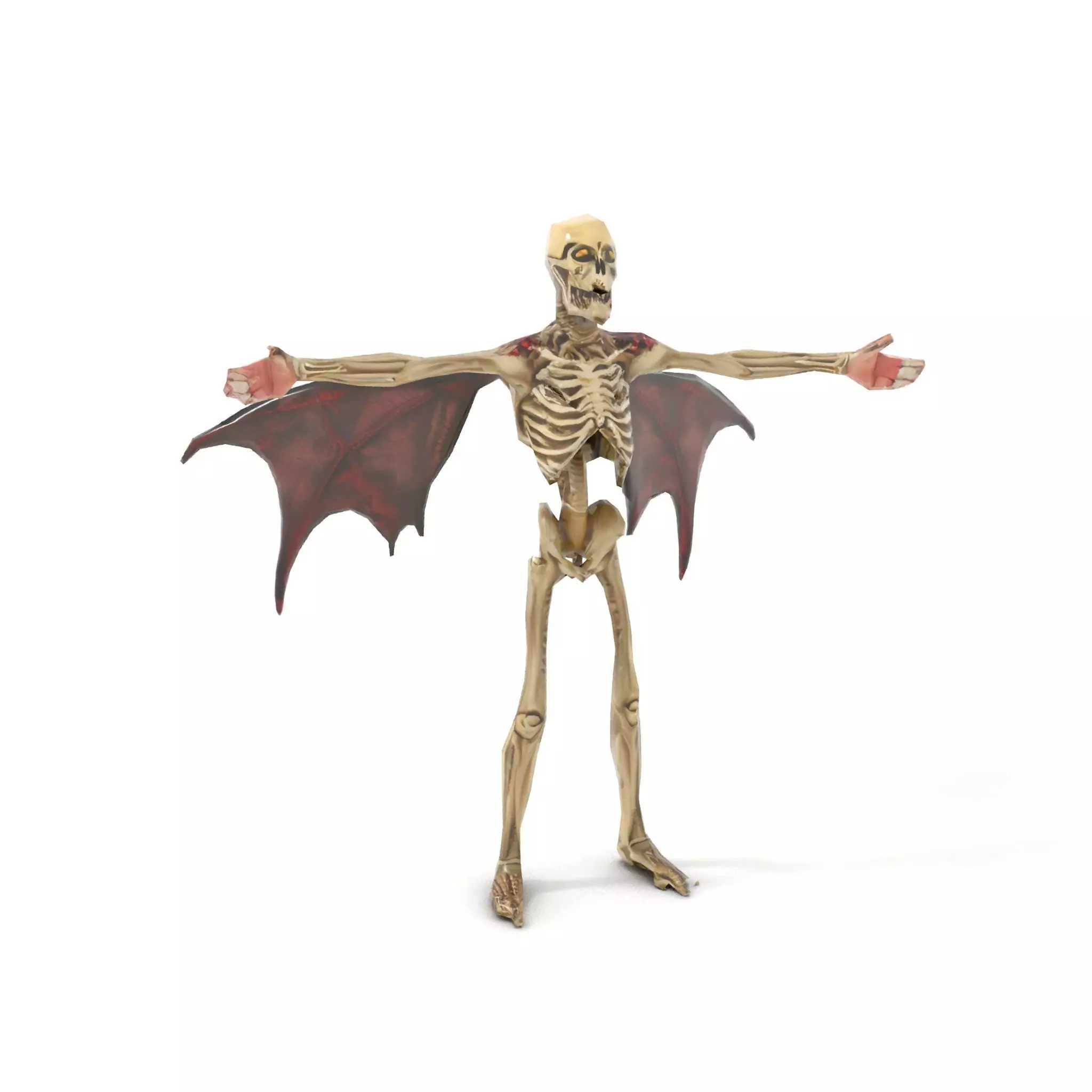 Skeleton with Bat Wings Model Pack Low-poly 3D model_8