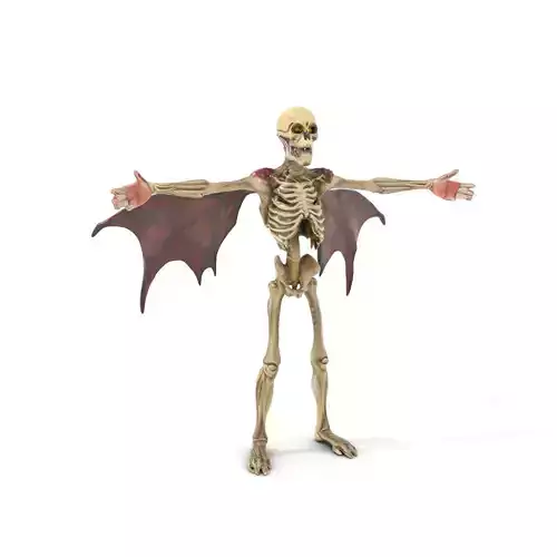 Skeleton with Bat Wings Model Pack