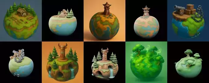 Grounded Planet bundle 5 pack 100 glb