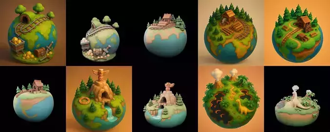 Grounded Planet bundle 4 pack 100 glb