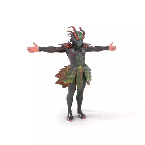 Colorful Fantasy Creature Warrior Model Pack Low-poly 3D model