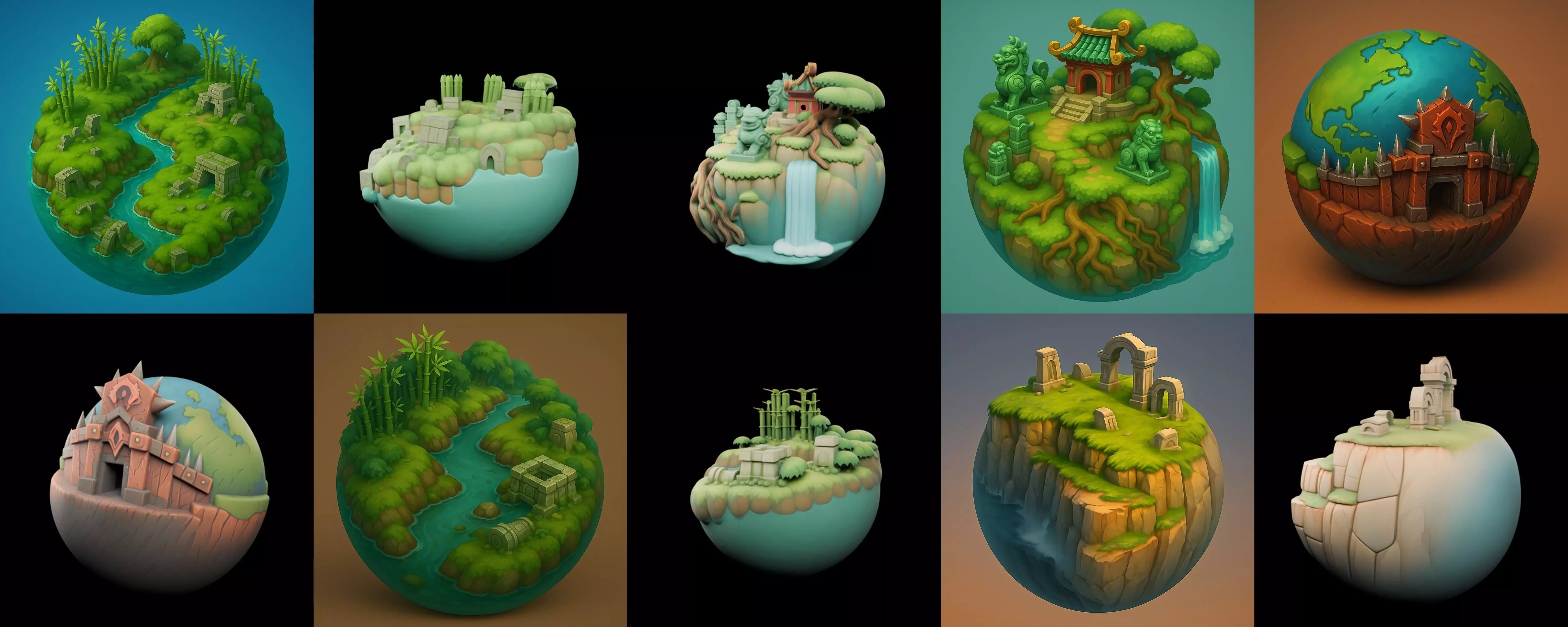 Grounded Planet bundle 3 pack 100 glb 3D model_14