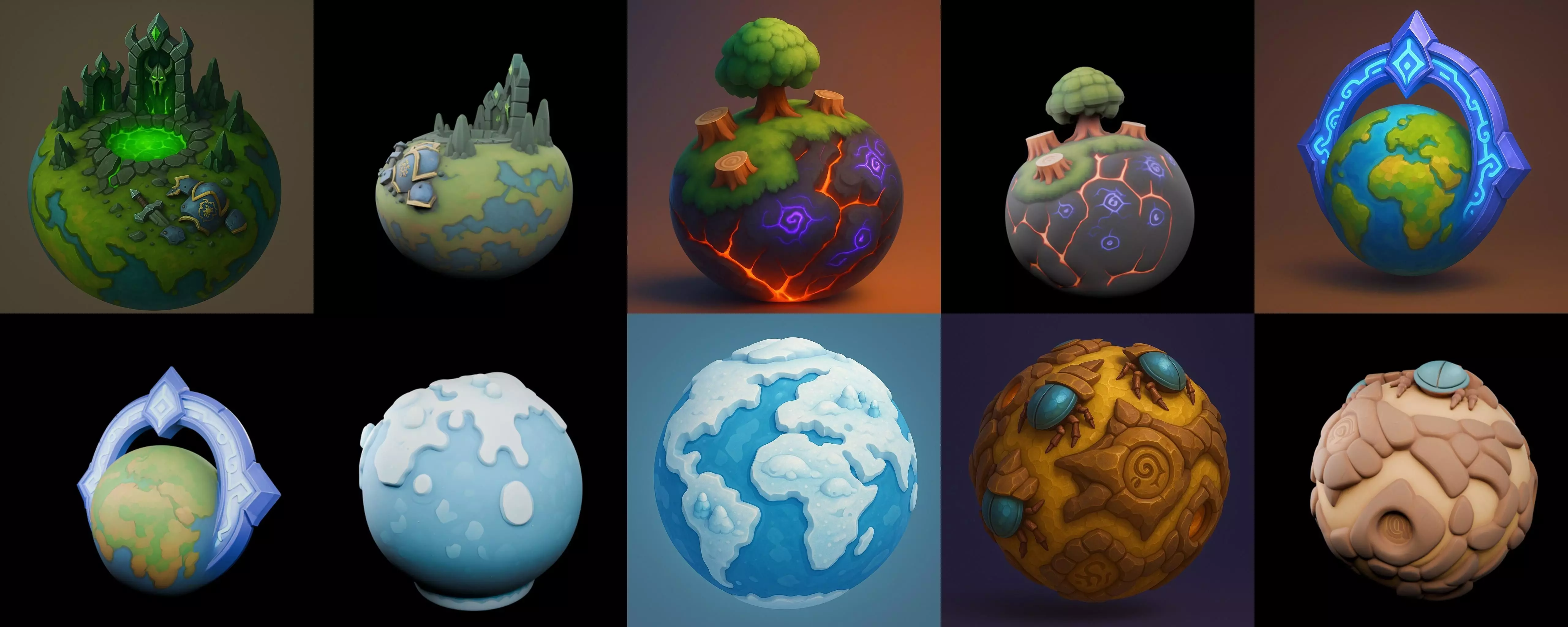 Grounded Planet bundle 3 pack 100 glb 3D model_18