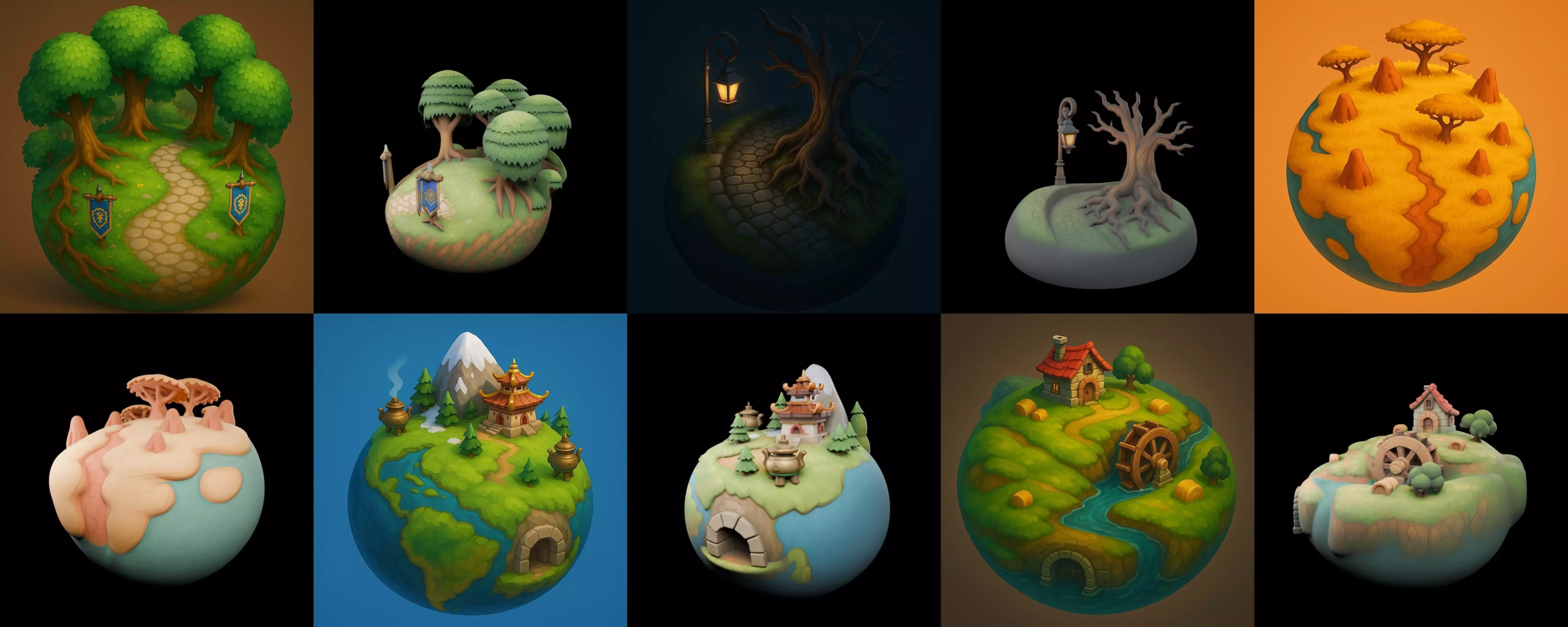 Grounded Planet bundle 2 pack 100 glb 3D model_19
