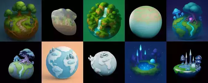 Grounded Planet bundle 1 pack 100 glb