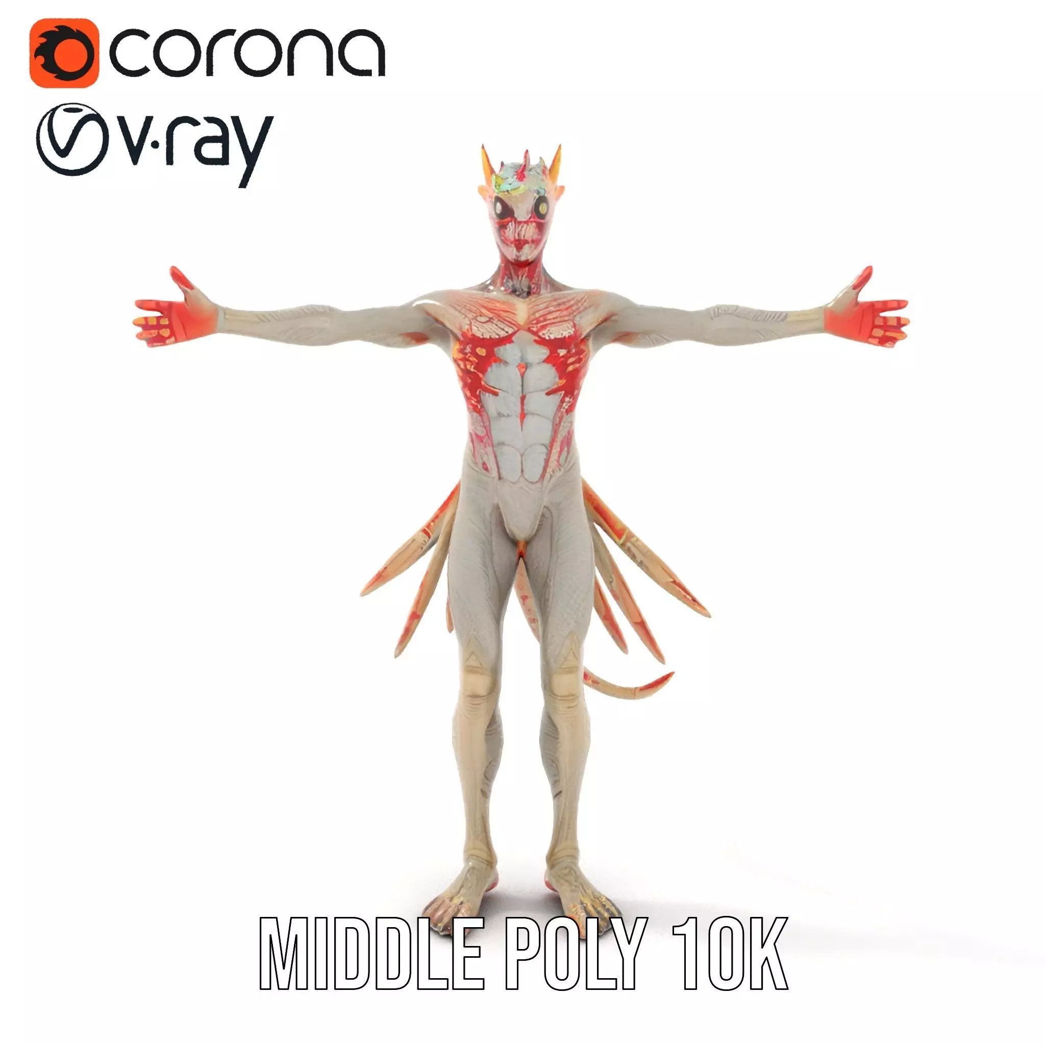 Fantasy Creature Model Pack with Feathered Details Low-poly 3D model_10
