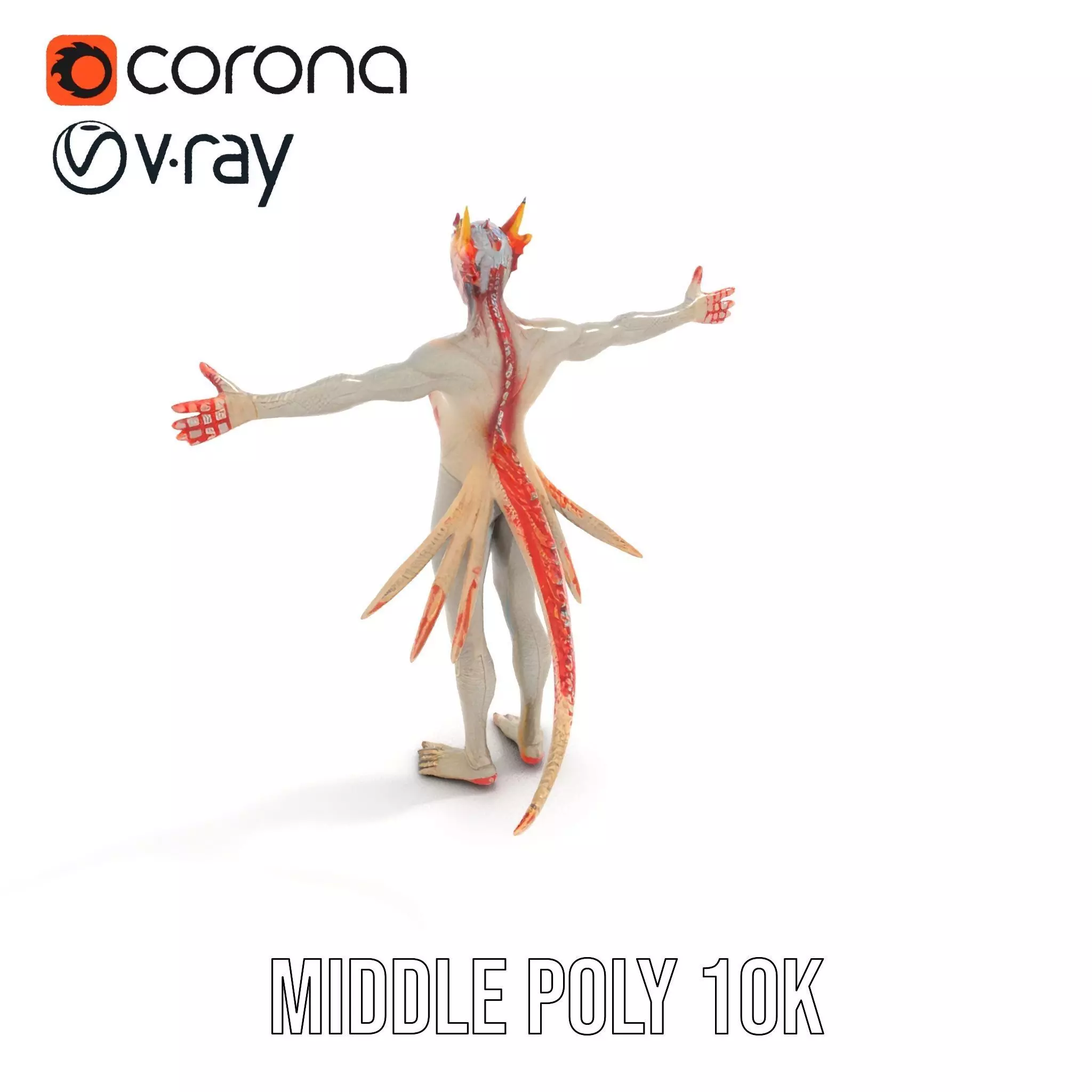 Fantasy Creature Model Pack with Feathered Details Low-poly 3D model_7