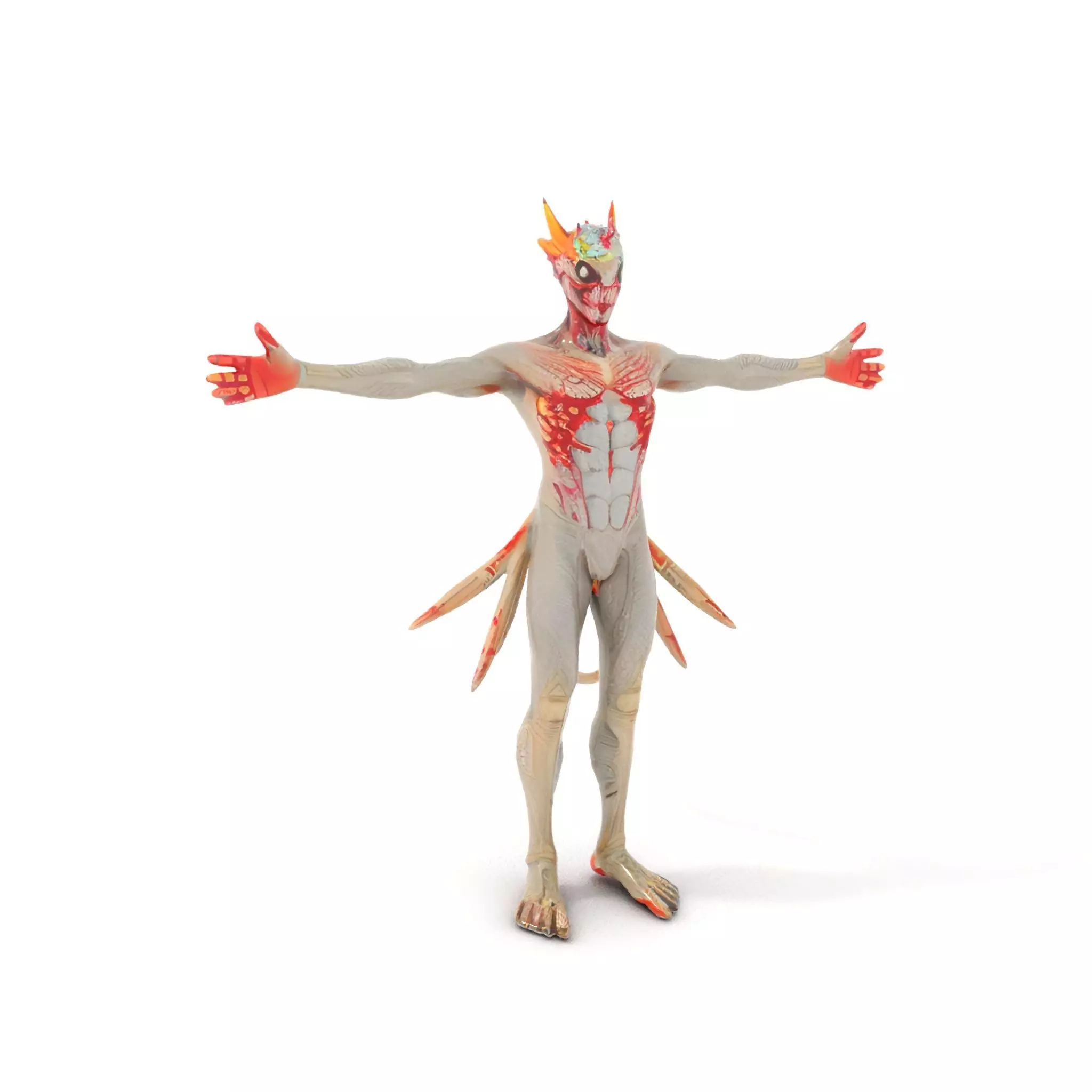 Fantasy Creature Model Pack with Feathered Details Low-poly 3D model_6