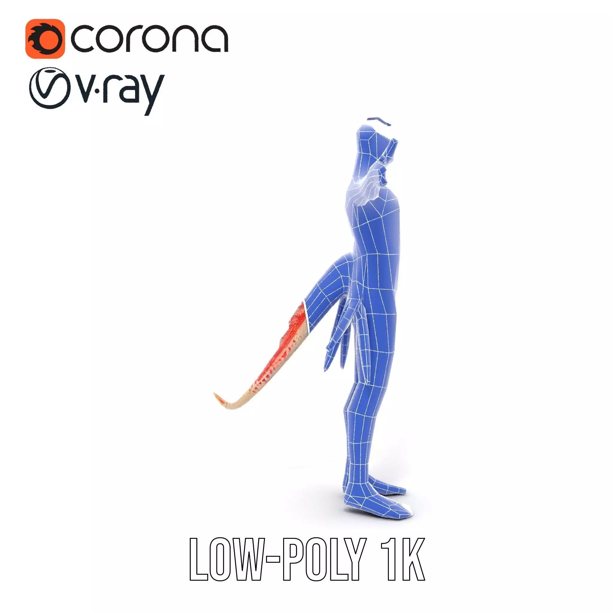 Fantasy Creature Model Pack with Feathered Details Low-poly 3D model_14