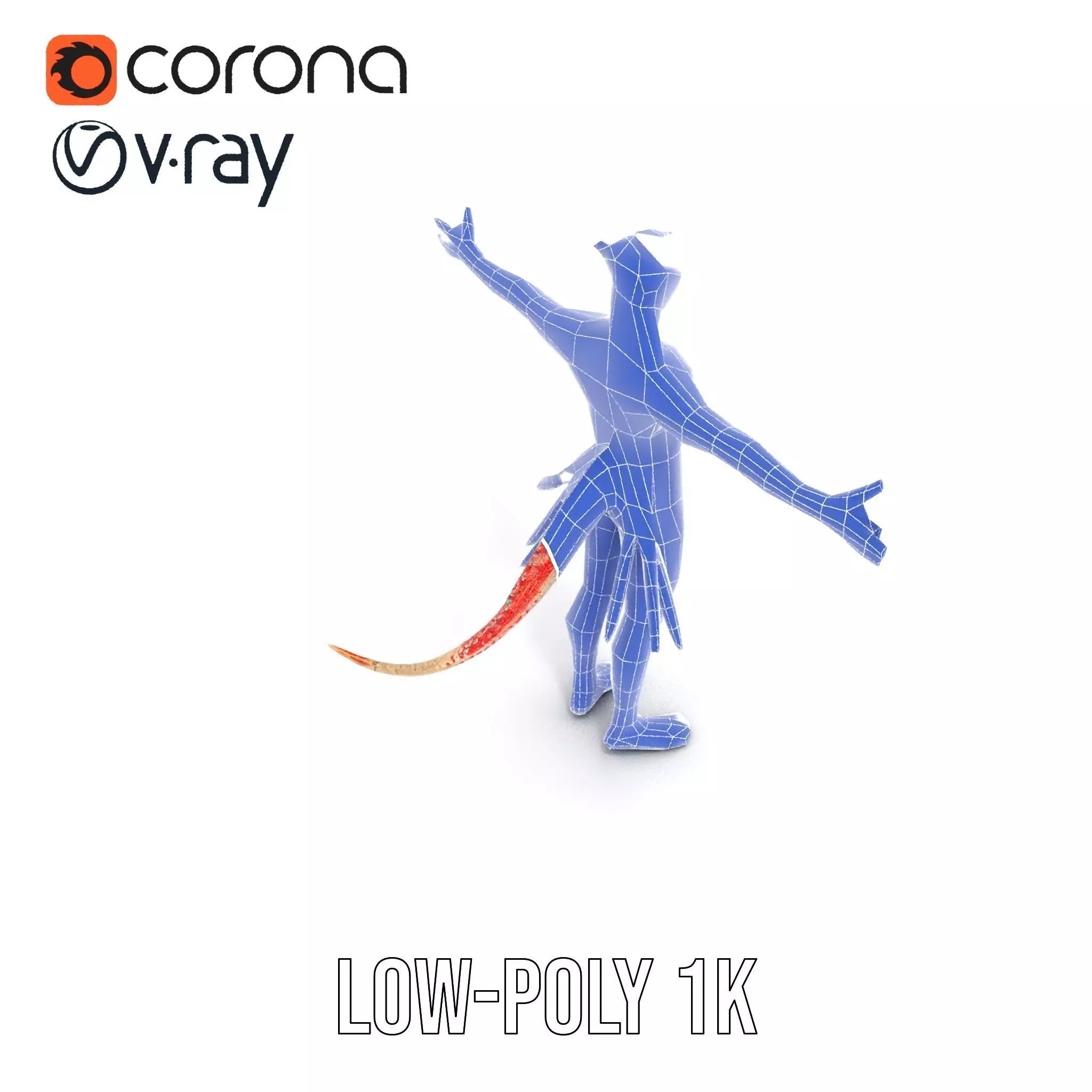 Fantasy Creature Model Pack with Feathered Details Low-poly 3D model_31