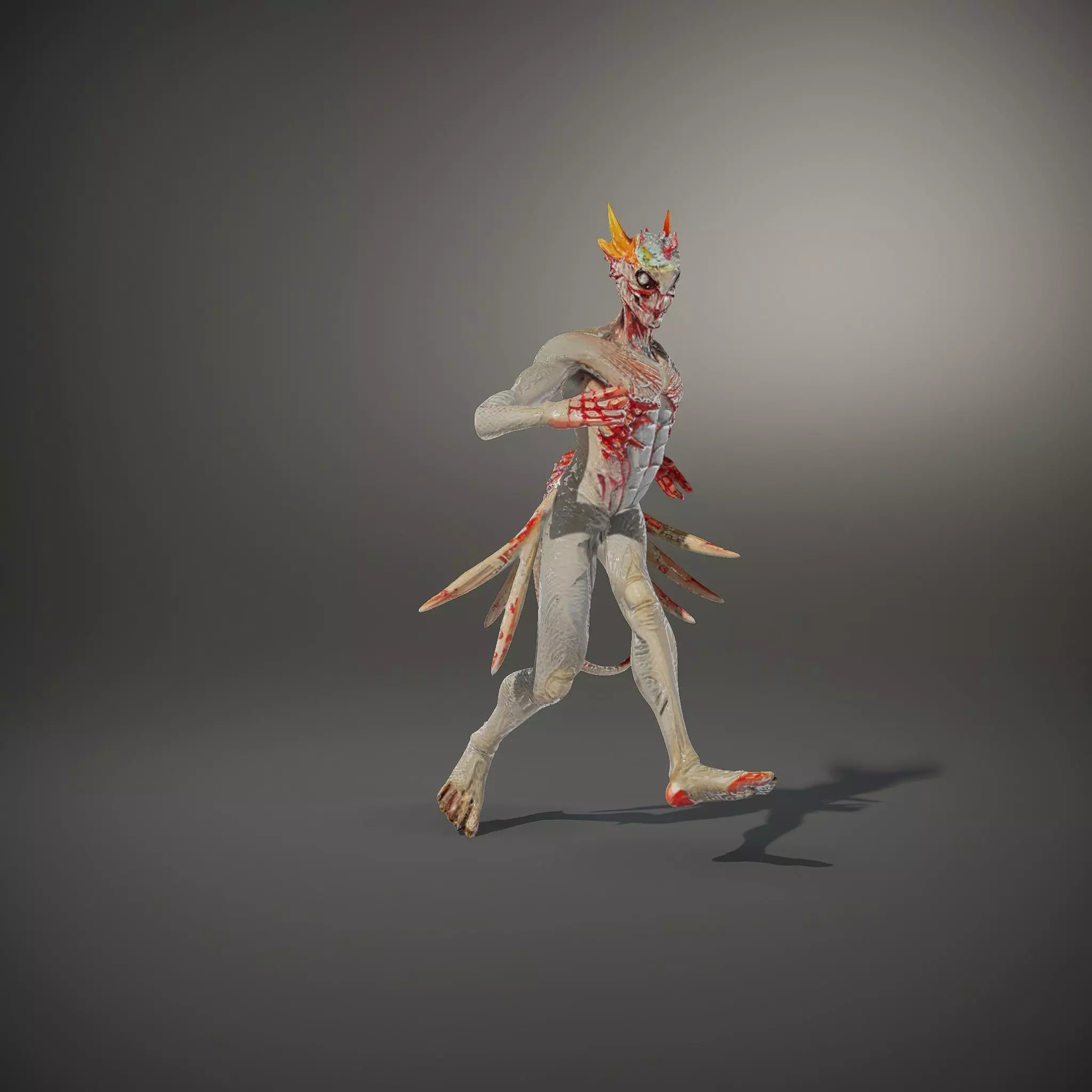 Fantasy Creature Model Pack with Feathered Details Low-poly 3D model_35