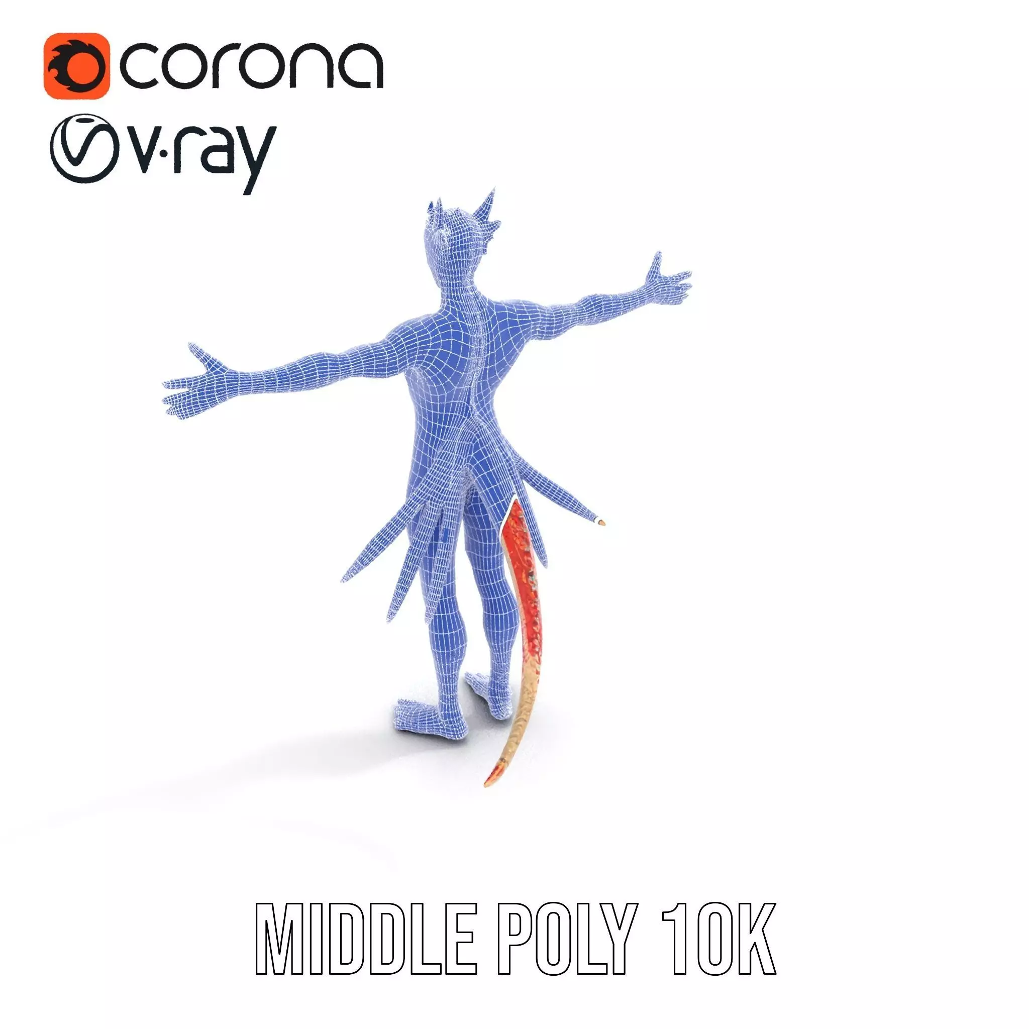 Fantasy Creature Model Pack with Feathered Details Low-poly 3D model_27