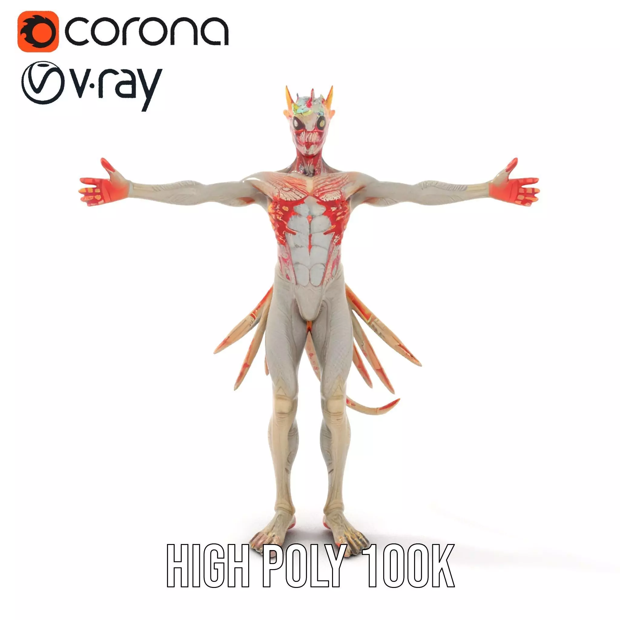 Fantasy Creature Model Pack with Feathered Details Low-poly 3D model_23