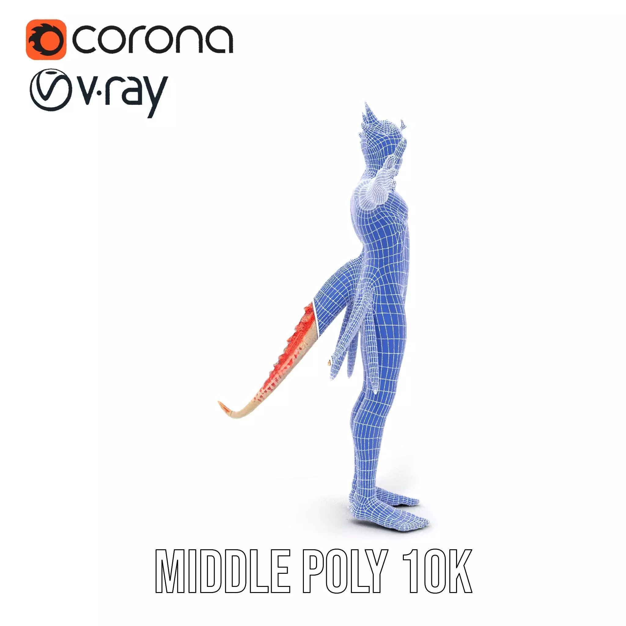 Fantasy Creature Model Pack with Feathered Details Low-poly 3D model_21