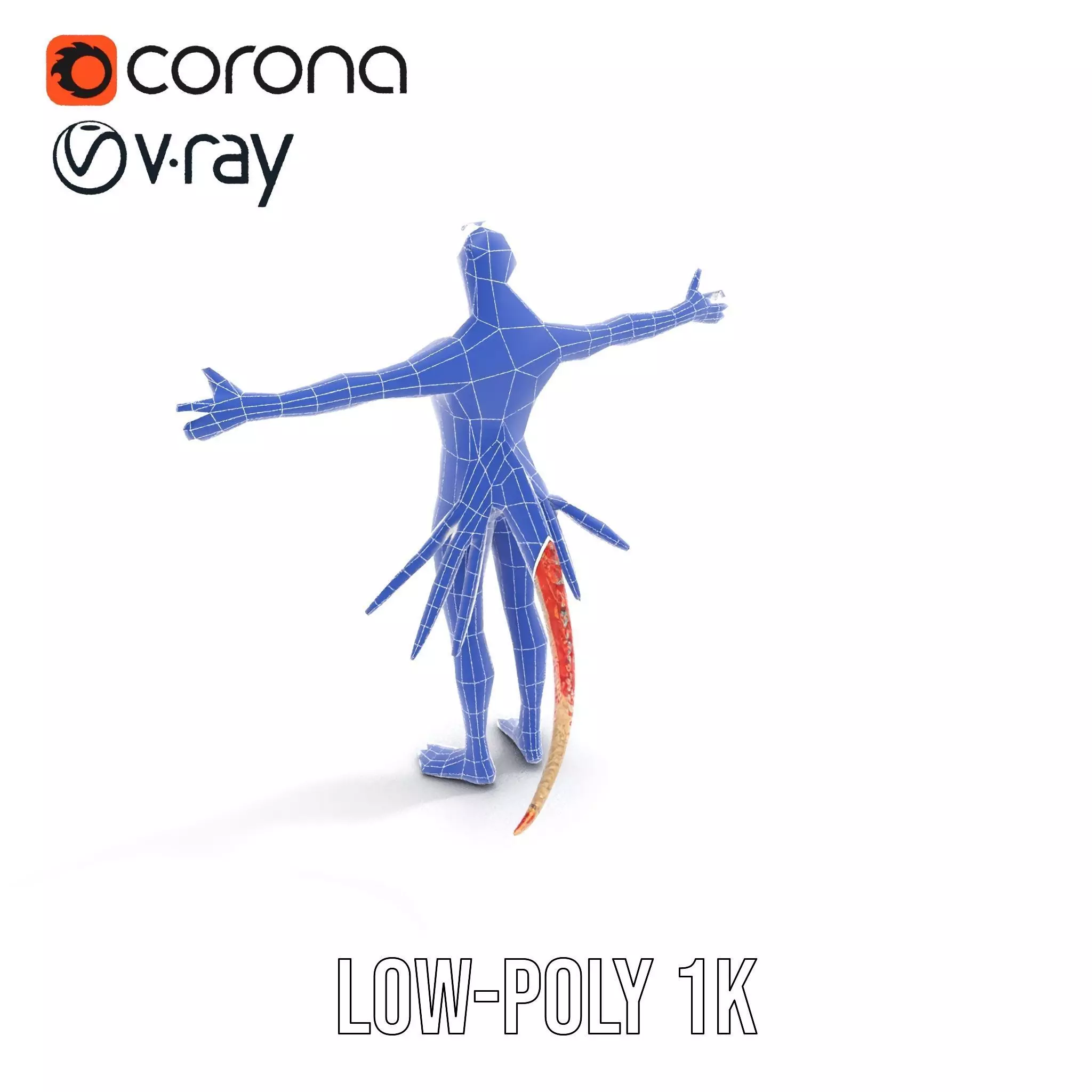 Fantasy Creature Model Pack with Feathered Details Low-poly 3D model_25